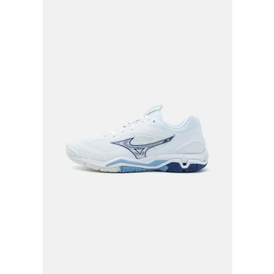 Abbildung von Mizuno WAVE STEALTH 6 Handballschuhe Weiß/BellwetherBlau/BelAirBlu Damen/Herren Grösse 42.5