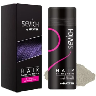 Abbildung von Streuhaar zur Haarverdichtung Schütthaar, um den Haarmangel sofort zu verbergen Haarpuder 100% natürlicher Baumwolle für Männer und Frauen (Grau 25g)