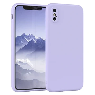 Abbildung von EAZY Case Silikonhülle für iPhone XS Max Hülle Silikon Lila weich stoßfeste Handyhülle Schutzhülle mit Kameraschutz Dünn Premium Schutz Cover TPU Phone Bumper Lavendel Violett