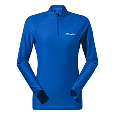 Abbildung von Berghaus Damen 24/7 Half Zip Langärmeliges Tech Baselayer T Shirt, Orange, 36 EU