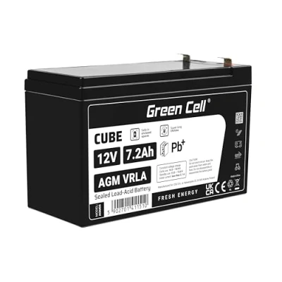 Abbildung von Green Cell AGM 12V 7,2Ah Akku VRLA Bleibatterie Bleiakku Ersatzakku Gelakku Akkubatterie Zyklenfest Unbemannt Spielzeug Elektro Alarm Notstrom Kinderfahrzeuge Kinder Quad