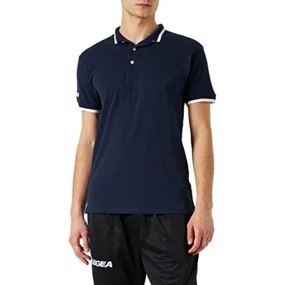 Abbildung von Legea lea srl Unisex Poloshirt Dacca T Shirt, blau/weiß, XS