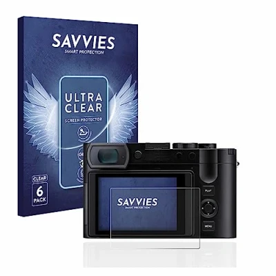 Abbildung von Savvies 6 Stück Schutzfolie für Leica Q3 / 43 Displayschutz Folie Ultra Transparent