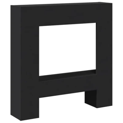 Abbildung von vidaXL Kaminumrandung Schwarz 81x18x82 cm Holzwerkstoff