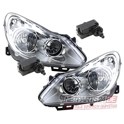 Abbildung von Johns, Scheinwerfer passend für Opel Corsa D 06 10 L R. Chrom Rahmenf. inkl. Stellmotor