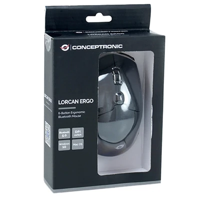 Abbildung von CONCEPTRONIC LORCAN02B 6 Tasten Bluetooth Maus ergonomisch/schwarz