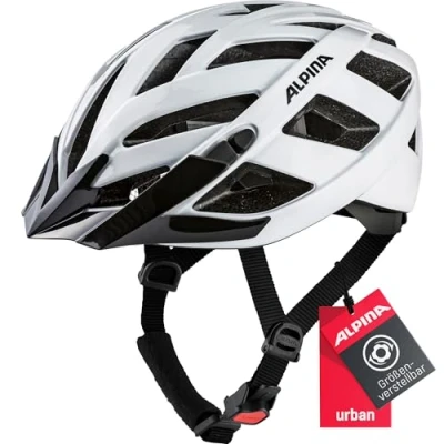 Abbildung von ALPINA PANOMA CLASSIC Leichter, Optimal Belüfteter Touren Fahrradhelm Mit Optionalen LED Licht Für Erwachsene, white gloss, 52 57 cm