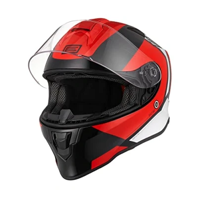 Abbildung von ORIGINE Integralhelm Motorradhelm mit Belüftung ECE Zertifizierung (Bolt Gloss RED Black,XL)