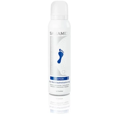 Abbildung von Sanamed Fuß Creme Schaum, Saphir, Fußschaum bei Hornhaut, Schrunden, mit Urea, 300 ml