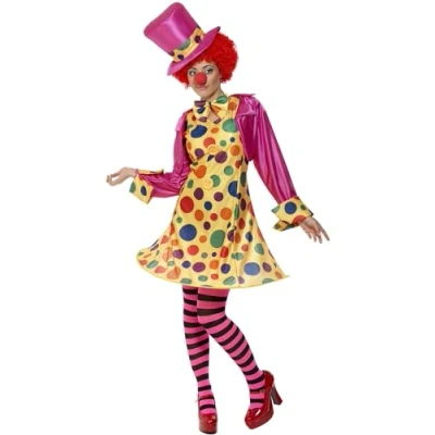 Abbildung von Smiffys Clown Kostüm Dotty für Fasching und Halloween, Dieses Clownskostüm ist voll auf den Punkt!