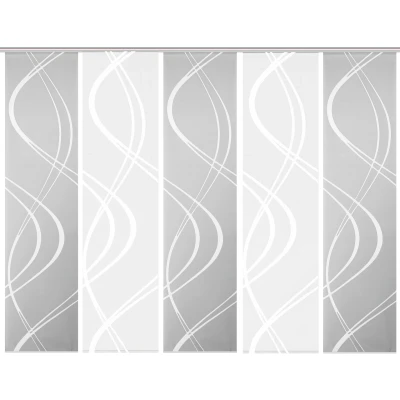Abbildung von HOME WOHNIDEEN Schiebegardine &quot;TIBERIO 5er SET&quot;, (5 St.), SET TIBERIO