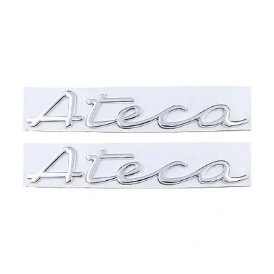 Abbildung von Ateca Emblem Auto Abzeichen Aufkleber LKW Seite hinten für Dekoration Zubehör (Silber)