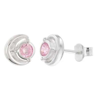 Abbildung von Acalee AC8888 09 Damen Ohrringe 925 Silber Ohrstecker Zirkonia Pink