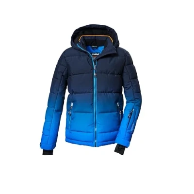 Abbildung von killtec Jungen Skijacke/Ski Steppjacke mit Kapuze und Schneefang KSW 382 BYS QLTD JCKT, neon blue, 176, 42453 000