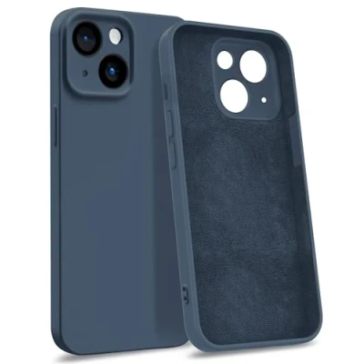 Abbildung von MyGadget Hülle für iPhone 14 Plus [ 4 Layer Struktur Schutzhülle ] Gummierte Handyhülle mit Soft Inlay &amp; Hardcase Cover außen Dunkel Blau