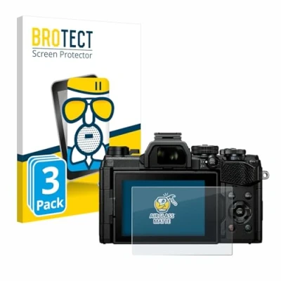 Abbildung von BROTECT Entspiegelungs Schutzglas für Olympus OM System 5 (3 Stück) Schutzfolie Panzer Folie Glas Matt [Extrem Kratzfest 9H, Anti Reflex]