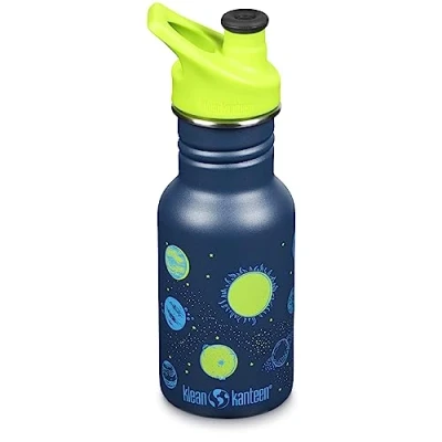 Abbildung von Klean Kanteen Trinkflasche Kinder Kid Classic Sport Cap, Weithals Flasche 355ml