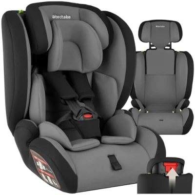 Abbildung von tectake Autokindersitz Autositz, Ab 15 Monate verwendbar, für Körpergrößen von 76 cm bis 150