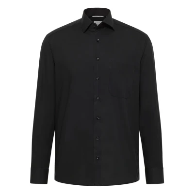 Abbildung von ETERNA Comfort Fit Hemd Langarm New Kent Kragen Popeline schwarz Gr. 47