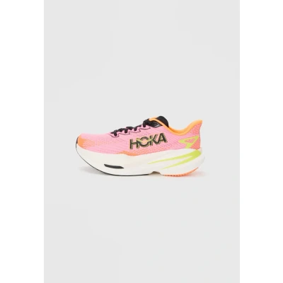 Abbildung von HOKA MACH X 3 Laufschuh Straße, Damen, Größe: 41 1/3, Neon rose/neon tangerine Schuhe
