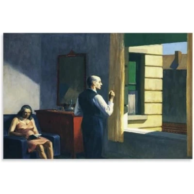 Abbildung von LVTFCO Edward Hopper Poster „Hotel by A Railroad“, Leinwand Wandkunst, Drucke, Gemälde für Zuhause, Wanddekoration, Bild 30 x 40 cm, ohne Rahmen