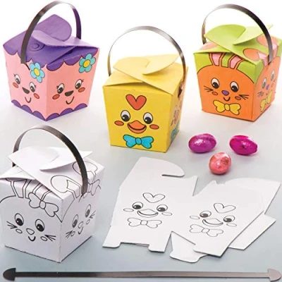 Abbildung von Baker Ross Überraschungsschachteln „Ostern“ zum Ausmalen (12 Stück) Bastelidee zu Ostern für Kinder Verzieren und die Ostereiersuche