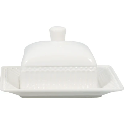 Abbildung von Greengate Alice Butterdose small white 14 x 12 cm