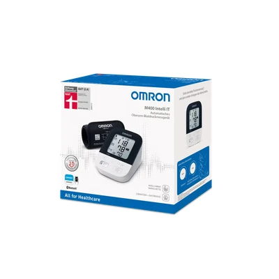 Abbildung von OMRON Oberarm Blutdruckmessgerät M400 Intelli IT, Blutdrucküberwachung, connect App, Wrap Manschette 22 42 cm, Erkennt unregelmäßige Herzschläge