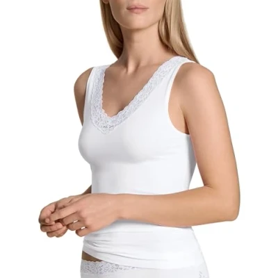 Abbildung von Calida TANK TOP Unterhemd/shirt, Damen, Größe: 40/42, Weiss