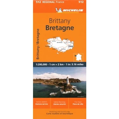 Abbildung von Michelin Regional France Brittany Map (Michelin Maps, 512)