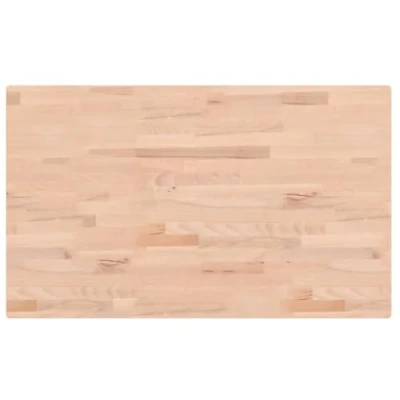 Abbildung von vidaXL Tischplatte, Holzplatte Holztischplatte Rechteckig, Ersatzplatte Platte für Beistelltisch Bartisch, Massivholztischplatte Schreibtischplatte, 100x60x2,5 cm Massivholz Buche