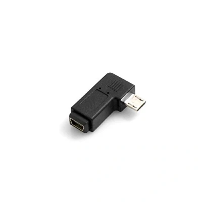 Abbildung von System S Mini USB Eingang auf Micro Stecker 90 Links Gewinkelt Winkelstecker Adapter
