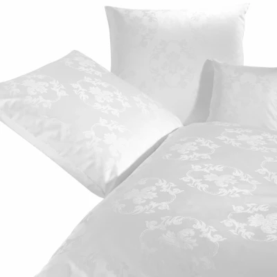 Abbildung von Curt Bauer Bettwäsche &quot;Josephine in Mako Brokat Damast Qualität, 100% Baumwolle, Bett und Kopfkissenbezug mit Reißverschluss, Satin seidigem Glanz, kühlende Sommerbettwäsche, ganzjährig einsetzbar&quot;, (2 tlg.)