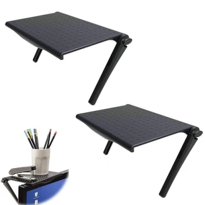 Abbildung von 2 Stück Screen Top Shelf TV Regal Computer Monitor Oberes Faltbares Speicherregal Monitorständer Einstellbares Angle Standfuß für Box, Router, Game Box