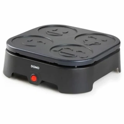 Abbildung von Domo Crêpesmaker, 600 W, Ø 11 cm, Gesichter Backplatte Crepes Eisen Pancake &amp; Pfannkuchen selber machen