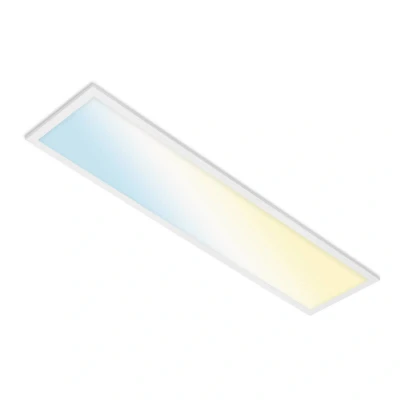 Abbildung von BRILONER Leuchten Smarte LED Deckenleuchte, funktioniert mit Amazon Alexa, Wifi Deckenlampe Ultra Flach, CCT, Dimmbar, Sprachsteuerung, Weiß, 7385 016, 100 x 25 cm
