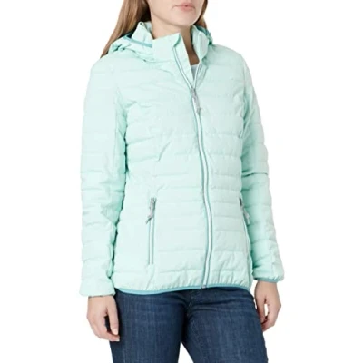 Abbildung von G.I.G.A. DX Damen Casual Funktionsjacke in Daunenoptik mit abzippbarer Kapuze Uyaka Stripe, eisblau, 38, 34313 000