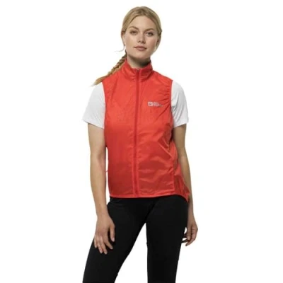 Abbildung von Jack Wolfskin Morobbia WIND W Weste, Damen, Größe: XL, Tango orange