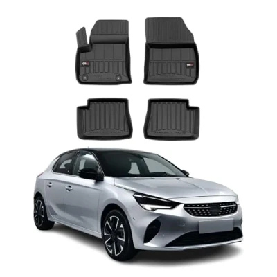 Abbildung von OMAC Gummi Fußmatten kompatibel mit Opel Corsa e F 2019 2024 Premium TPE Automatten 4tlg