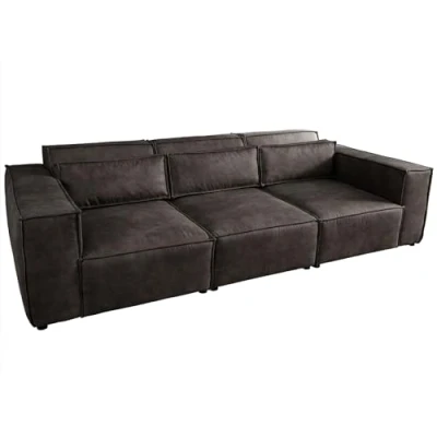 Abbildung von riess ambiente 3 Sitzer BOSSA NOVA 255cm antik dunkelgrau, Einzelartikel 1 Teile, Wohnzimmer · Microfaser inkl. Kissen Modern Design