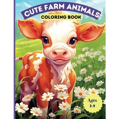 Abbildung von Cute Farm Animals Coloring Book: Adorable Book for kids ages 3 9 (Animals Series)