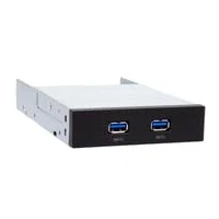 Abbildung von Chieftec MUB 3002 Laufwerksschacht Konsole 8,89 cm (3.5 Zoll) Carrier panel Schwarz, Silber Drive bay (8,89 Zoll), panel, 5 Gbit/s, Silber, Metall, Kunststoff, 101 mm)