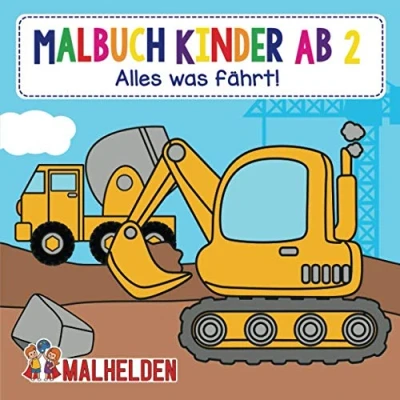 Abbildung von Malbuch Kinder Ab 2: Alles was fährt! Das große Kritzelmalbuch der Fahrzeuge Bagger, Traktoren, Autos, Flugzeuge, Feuerwehr, Rettung, Polizei, Rennautos, Boote und vieles mehr!