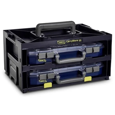 Abbildung von raaco CarryMore 55x2, Trägerhalterung, CarryLite 55 4x8 16, 1 Stück(e), Schwarz, 386 mm, 278 mm