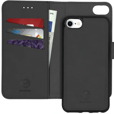 Abbildung von Apple iPhone 7 Hülle Kunstleder iMoshion Klapphülle/2 in 1 Case Handyhülle Schwarz