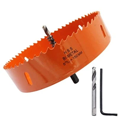 Abbildung von LAIWEI Lochsäge 150mm zum Bohren von Löchern in Holz, Gipskarton, PVC, etc. Scharfes und langlebiges Bohrwerkzeug