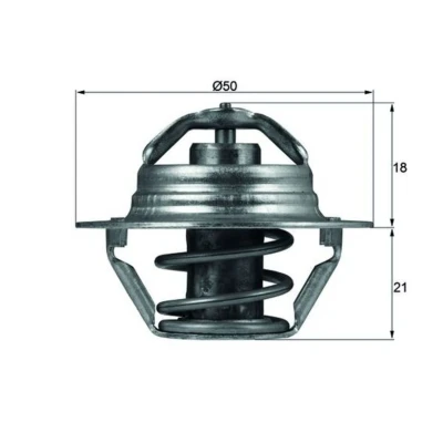 Abbildung von MAHLE ORIGINAL TX 100 89D Kühlwasserthermostat 89 mit Dichtung RENAULT: MEGANE 3 Coupe, 2 Coupe Cabriolet, Grandtour, DACIA: Sandero I