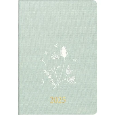 Abbildung von rido/idé Taschenkalender Modell partner/Industrie I (2025) „Wild Flowers“, 2 Seiten = 1 Woche, A7, 224 Seiten, Leinen Einband Trend, flexibel, mint