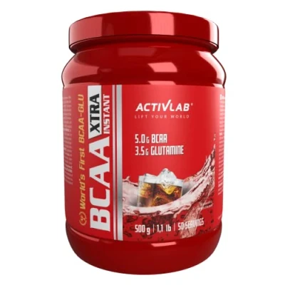 Abbildung von Activlab BCAA Xtra Instant 500g 5000mg Aminosäuren, 3500mg L Glutamin Unterstützt Muskelwachstum und Regeneration Ideal für Ausdauer Bodybuilding Optimaler Cola Geschmack 2:1:1
