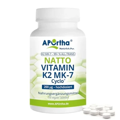 Abbildung von APOrtha® Natto Vitamin K2 MK 7 Cyclo® 200 µg vegane Tabletten 190 St